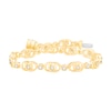 Thumbnail Image 0 of 0.95 CT. T.W. Diamond Interlocking Oval Link Bracelet in 10K Gold