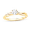 Thumbnail Image 0 of 0.45 CT. T.W. Diamond Twist Shank Engagement Ring in 14K Gold