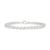 Thumbnail Image 1 of 0.23 CT. T.W. Diamond "S" Link Bracelet in Sterling Silver - 7.25”