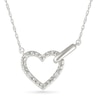 Thumbnail Image 0 of Diamond Accent Open Heart Necklace in Sterling Silver