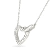 Thumbnail Image 1 of Diamond Accent Open Heart Necklace in Sterling Silver
