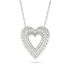 0.145 CT. T.W. Diamond Heart Frame Necklace in Sterling Silver