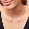 Thumbnail Image 1 of Vera Wang Love Collection Freshwater Cultured Pearl and White Topaz Alternating Station Necklace in Sterling Silver