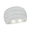 Thumbnail Image 0 of 1.95 CT. T.W. Diamond Domed Multi-Row Ring in 10K White Gold