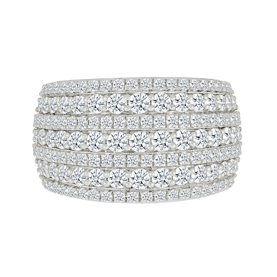 1.95 CT. T.W. Diamond Domed Multi-Row Ring in 10K Gold