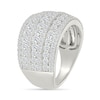 Thumbnail Image 2 of 1.95 CT. T.W. Diamond Domed Multi-Row Ring in 10K White Gold