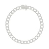Thumbnail Image 1 of 0.45 CT. T.W. Diamond Oval Link Alternating Bracelet in 10K White Gold - 7.25”