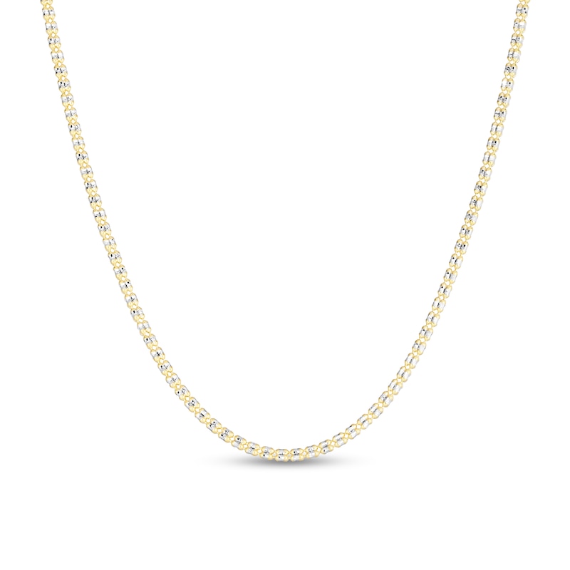 2.74mm Diamond-Cut Ice Chain Necklace in Solid 14K Two-Tone Gold - 18”|Peoples Jewellers