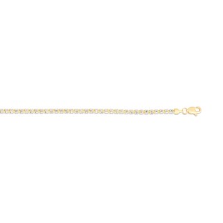 2.74mm Diamond-Cut Ice Chain Necklace in Solid 14K Two-Tone Gold - 18”