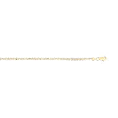 2.74mm Diamond-Cut Ice Chain Necklace in Solid 14K Two-Tone Gold - 18”