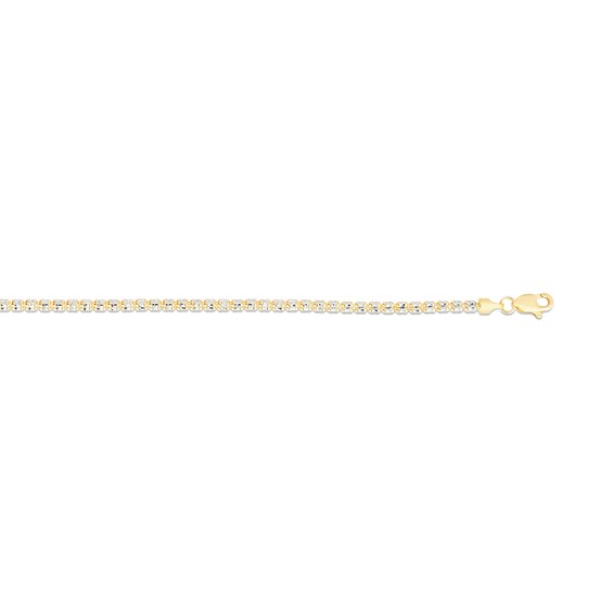 2.74mm Diamond-Cut Ice Chain Necklace in Solid 14K Two-Tone Gold - 18”