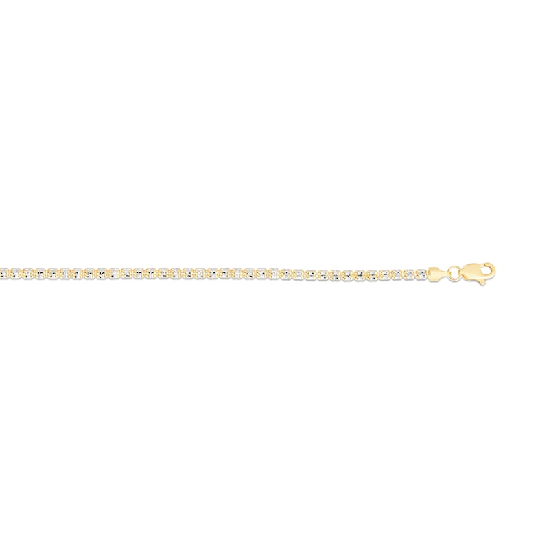 2.74mm Diamond-Cut Ice Chain Necklace in Solid 14K Two-Tone Gold - 18”|Peoples Jewellers