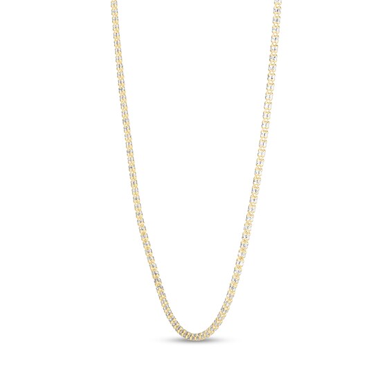 2.74mm Diamond-Cut Ice Chain Necklace in Solid 14K Two-Tone Gold - 18”