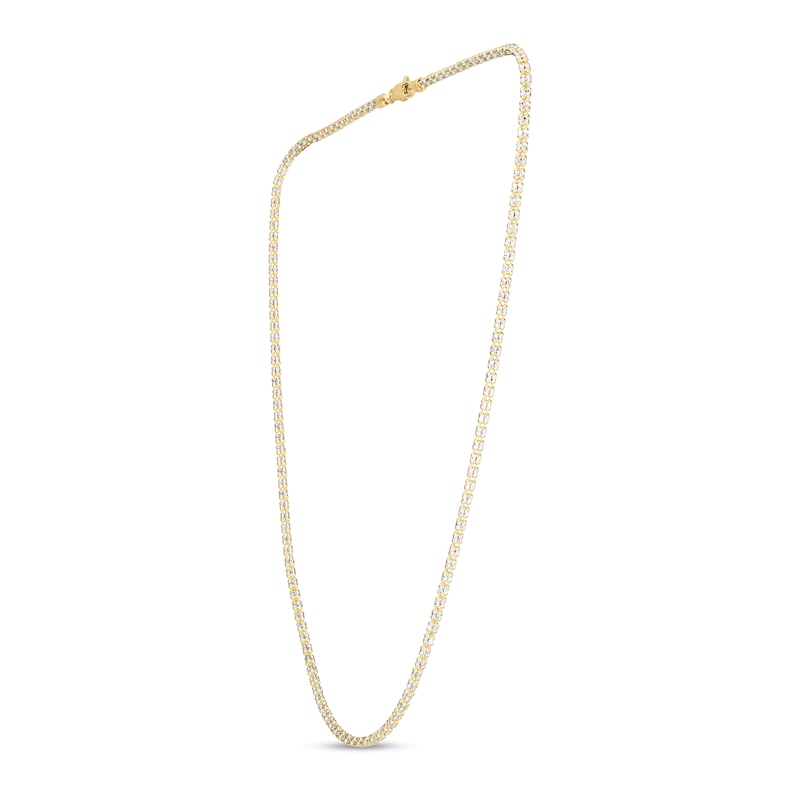 2.74mm Diamond-Cut Ice Chain Necklace in Solid 14K Two-Tone Gold - 18”|Peoples Jewellers