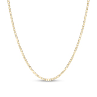 3.14mm Diamond-Cut Ice Chain Necklace in Solid 14K Two-Tone Gold