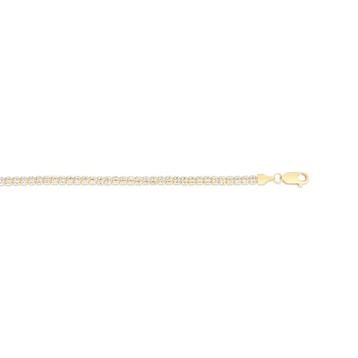 3.14mm Diamond-Cut Ice Chain Necklace in Solid 14K Two-Tone Gold