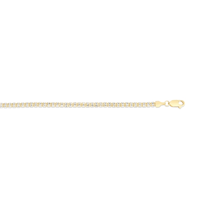 3.14mm Diamond-Cut Ice Chain Necklace in Solid 14K Two-Tone Gold