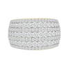 Thumbnail Image 2 of 1.95 CT. T.W. Diamond Domed Multi-Row Ring in 10K Gold