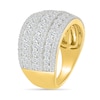 Thumbnail Image 3 of 1.95 CT. T.W. Diamond Domed Multi-Row Ring in 10K Gold