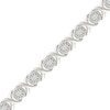 Thumbnail Image 0 of 0.23 CT. T.W. Diamond “XO” Bracelet in Sterling Silver - 7.25”