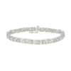 Thumbnail Image 1 of 0.23 CT. T.W. Diamond “XO” Bracelet in Sterling Silver - 7.25”