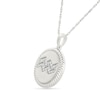 Thumbnail Image 1 of 0.085 CT. T.W. Diamond Aquarius Zodiac Sign Rope-Textured Frame Disc Pendant in Sterling Silver