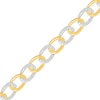 Thumbnail Image 0 of 0.45 CT. T.W. Diamond Oval Link Alternating Bracelet in 10K Two-Tone Gold - 7.25”