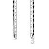 Double Strand Cross Necklace and Link Chain Bracelet Set in Stainless Steel and Black Ion Plate - 22"