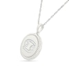 0.085 CT. T.W. Diamond Cancer Zodiac Sign Rope-Textured Frame Disc Pendant in Sterling Silver