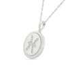 0.085 CT. T.W. Diamond Pisces Zodiac Sign Rope-Textured Frame Disc Pendant in Sterling Silver