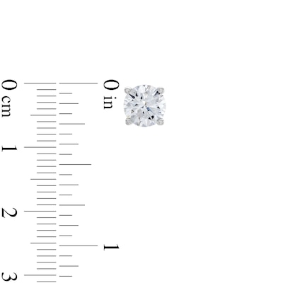 2.00 CT. T.W. Certified Lab-Created Diamond Solitaire Stud Earrings in 14K Gold (F/SI2