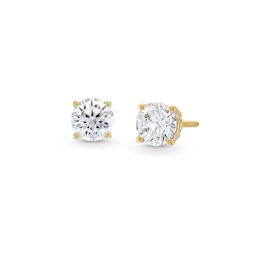 2.00 CT. T.W. Certified Lab-Created Diamond Solitaire Stud Earrings in 14K Gold (F/SI2)