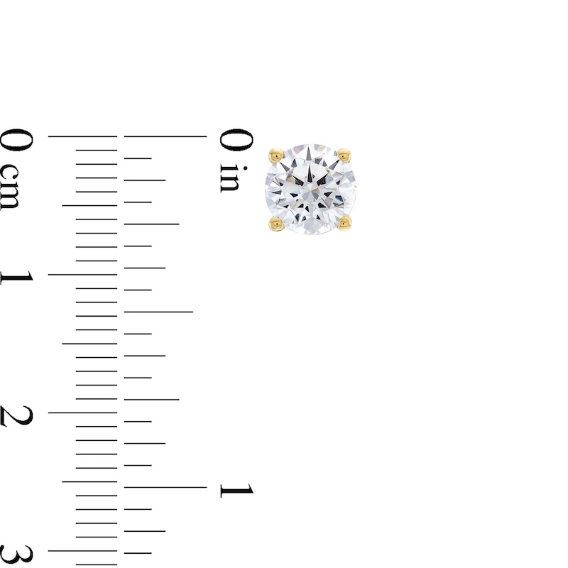 Main Image 3 of 2.00 CT. T.W. Certified Lab-Created Diamond Solitaire Stud Earrings in 14K Gold (F/SI2)