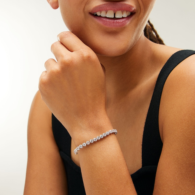 Main Image 2 of 5.00 CT. T.W. Certified Lab-Created Diamond Tennis Bracelet in 10K White Gold (F/SI2) - 7.25&quot;