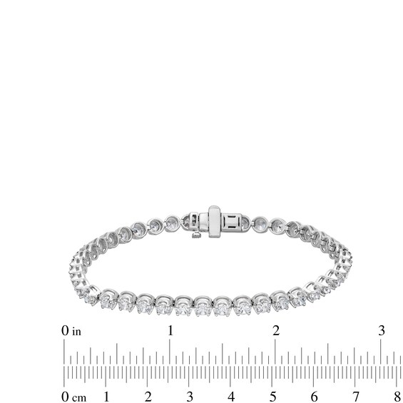 5.00 CT. T.W. Certified Lab-Created Diamond Tennis Bracelet in 10K White Gold (F/SI2) - 7.25"