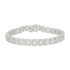 Thumbnail Image 1 of 0.23 CT. T.W. Diamond Rectangle Link Bracelet in Sterling Silver - 7.25”