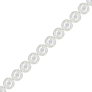 0.95 CT. T.W. Diamond Circle Link Bracelet in 10K Gold