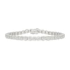 Thumbnail Image 1 of 0.23 CT. T.W. Diamond Cushion-Shaped Link Bracelet in Sterling Silver - 7.25”