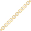 Thumbnail Image 0 of 0.95 CT. T.W. Diamond Circle Link Bracelet in 10K Gold