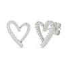 0.23 CT. T.W. Diamond Freeform Heart Stud Earrings in Sterling Silver