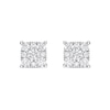 Thumbnail Image 2 of 2.00 CT. T.W. Canadian Certified Diamond Cushion-Shaped Frame Stud Earrings in 10K White Gold (I/I2)