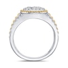 Thumbnail Image 2 of 0.75 CT. T.W. Canadian Certified Diamond Frame Ribbed Shank Ring in 10K Two-Tone Gold (I/I2)