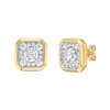 1.75 CT. T.W. Canadian Certified Diamond Cushion-Shaped Frame Stud Earrings in 10K Gold (I/I2)