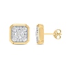 Thumbnail Image 1 of 1.75 CT. T.W. Canadian Certified Diamond Cushion-Shaped Frame Stud Earrings in 10K Gold (I/I2)