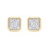 1.75 CT. T.W. Canadian Certified Diamond Cushion-Shaped Frame Stud Earrings in 10K Gold (I/I2)