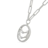 Thumbnail Image 1 of 0.065 CT. T.W. Diamond Capricorn Constellation Open Circle Frame Necklace in Sterling Silver