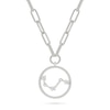 Thumbnail Image 1 of 0.065 CT. T.W. Diamond Aries Constellation Open Circle Frame Necklace in Sterling Silver