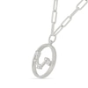 0.065 CT. T.W. Diamond Aries Constellation Open Circle Frame Necklace in Sterling Silver