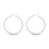 Thumbnail Image 1 of 35.0mm Diamond-Cut Hoop Earrings in Hollow Sterling Silver