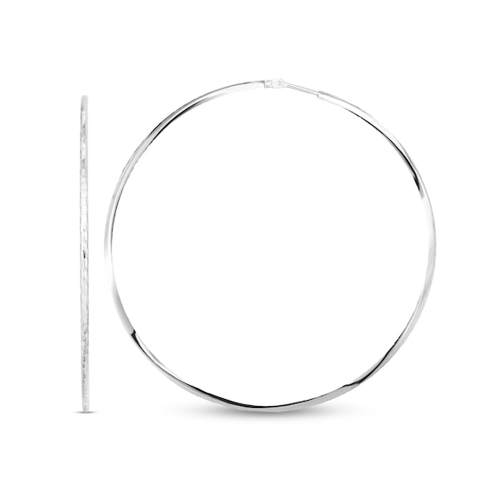 60.0mm Endless Hoop Earrings in Sterling Silver